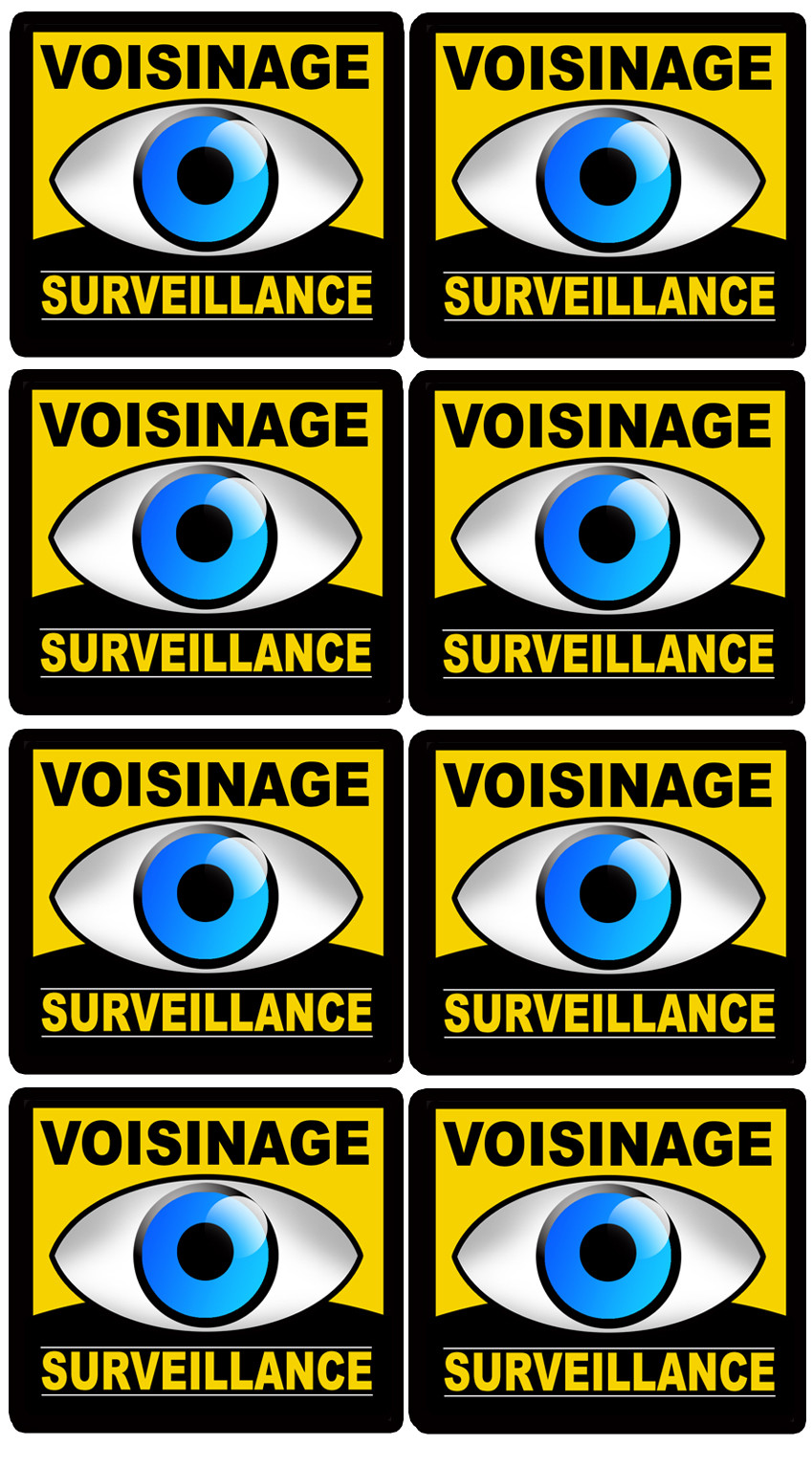 voisinage surveillance - 8fois 5cm - Sticker/autocollant