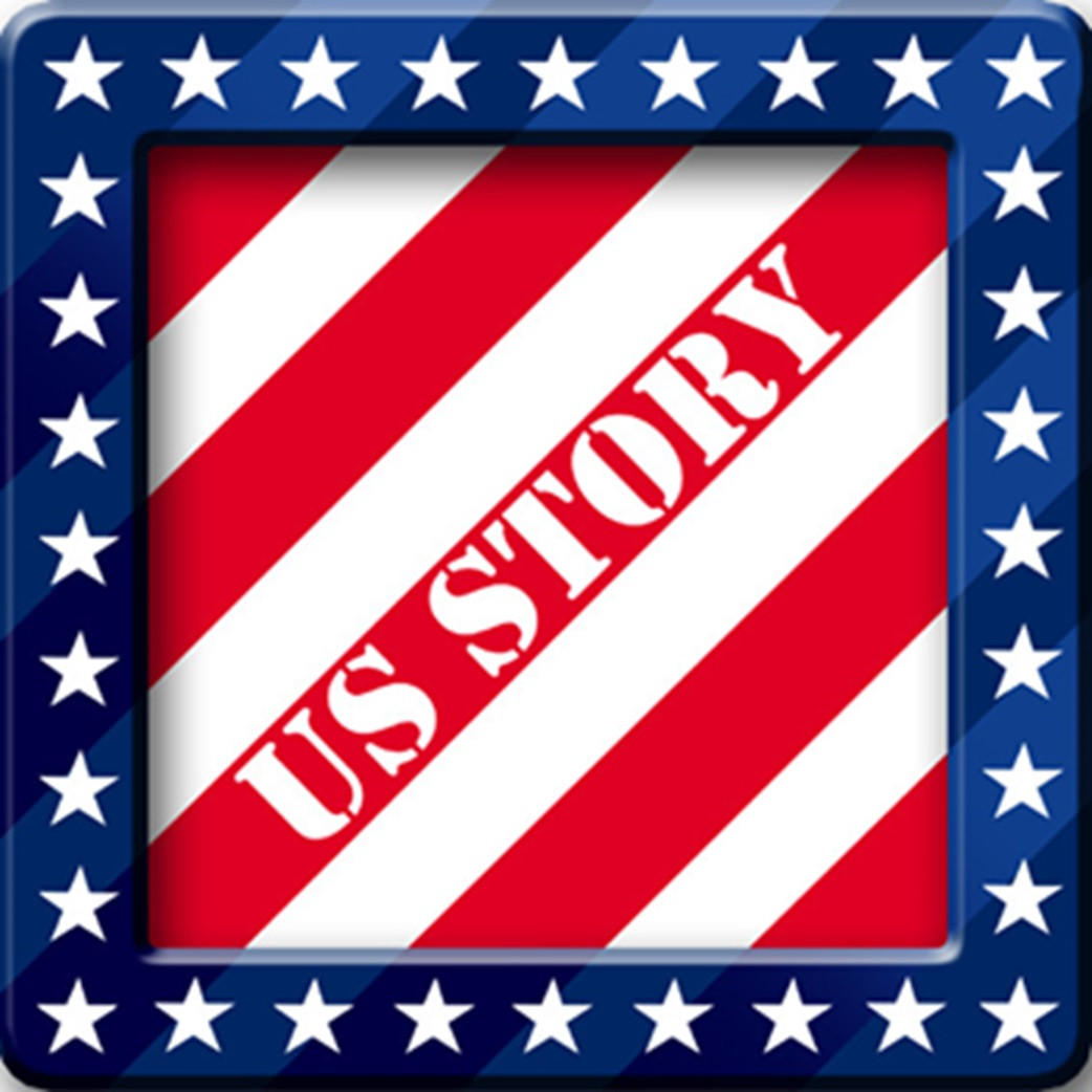 USA Story Carré (20x20cm) - Sticker/autocollant