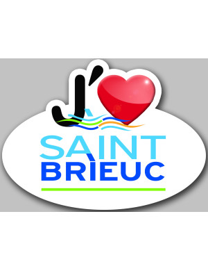 j'aime Saint-Brieuc (15x11cm) - Sticker/autocollant