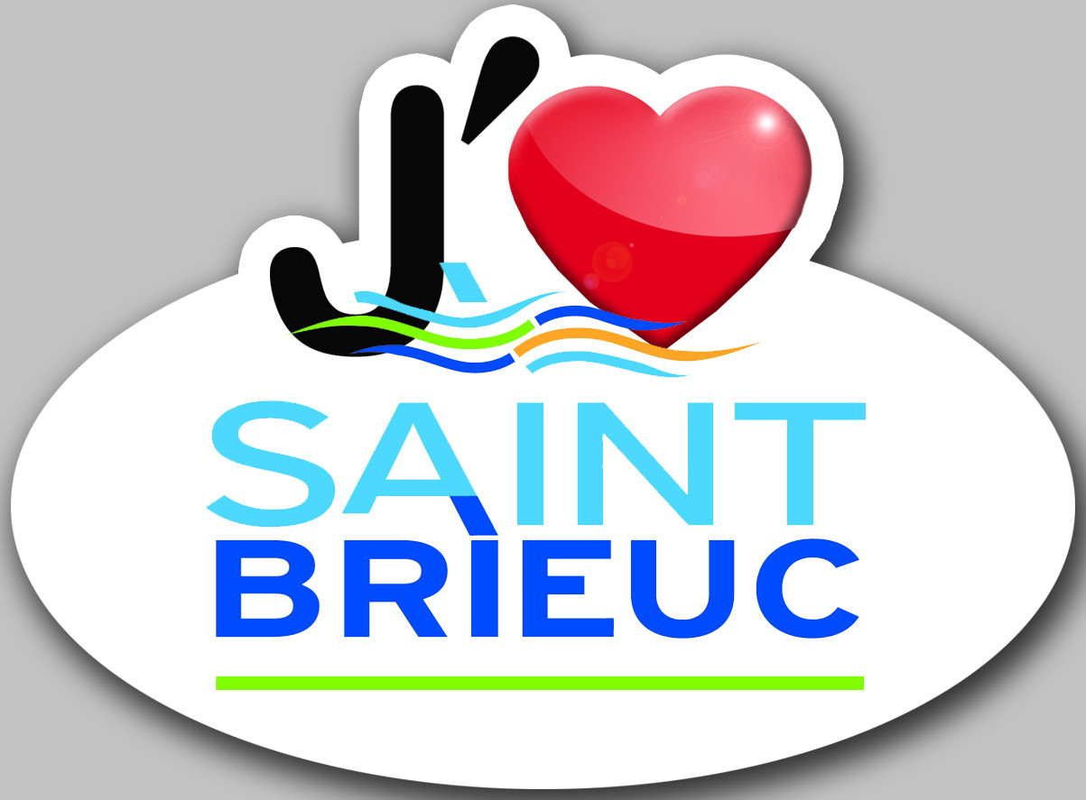 j'aime Saint-Brieuc (15x11cm) - Sticker/autocollant