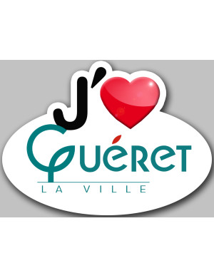 j'aime Guéret (15x11cm) - Sticker/autocollant