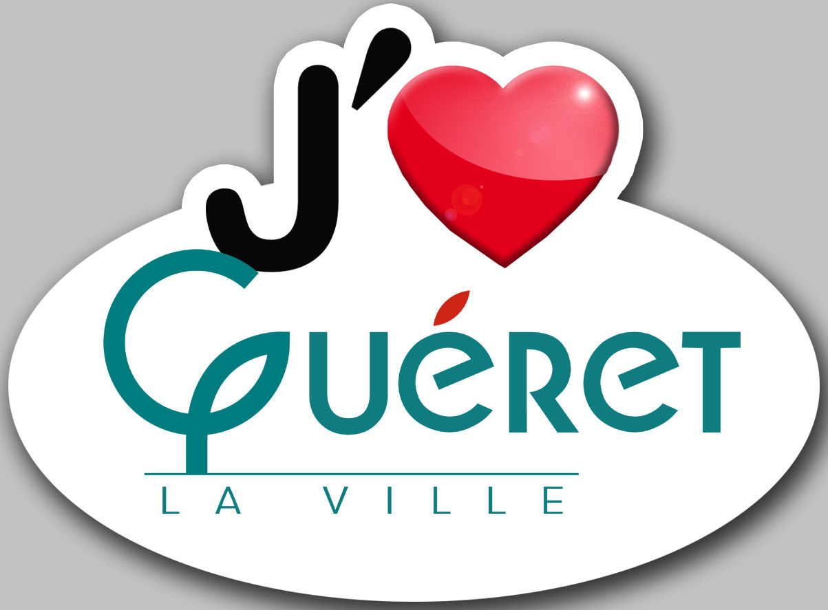 j'aime Guéret (15x11cm) - Sticker/autocollant