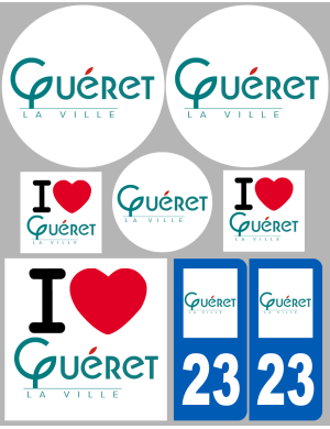 Guéret (8 autocollants variés) - Sticker/autocollant