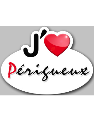 j'aime Périgueux (15x11cm) - Sticker/autocollant