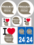 Périgueux (8 autocollants variés) - Sticker/autocollant