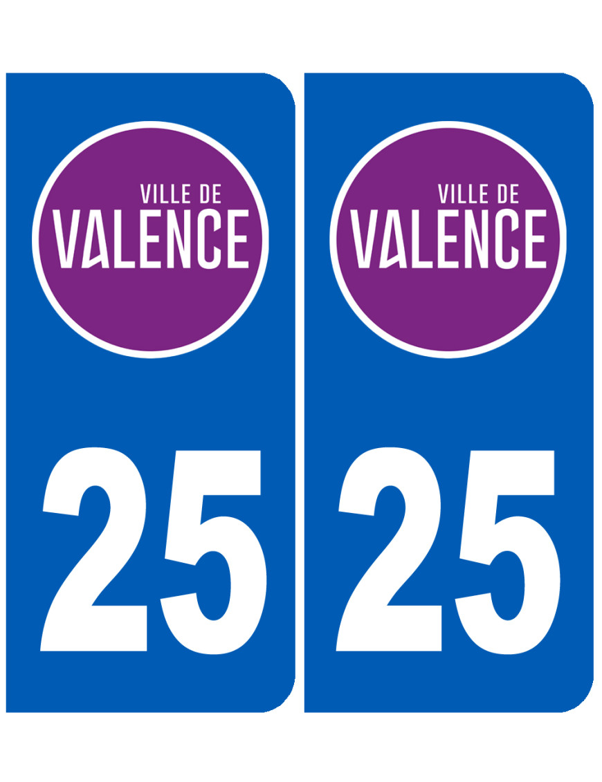 immatriculation Valence - Sticker/autocollant