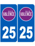 immatriculation Valence - Sticker/autocollant