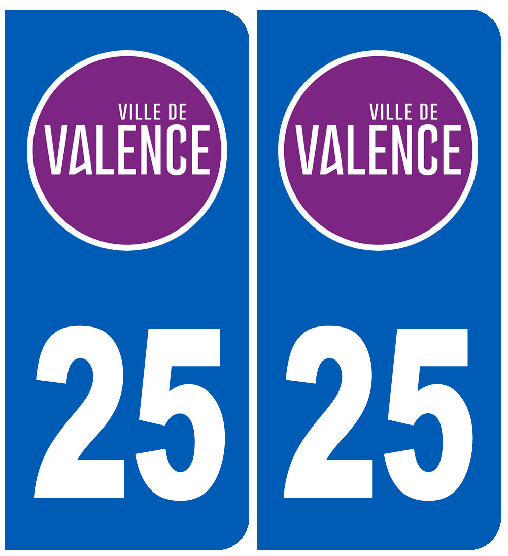 immatriculation Valence - Sticker/autocollant