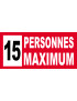 15 personnes maximum - 10X4.5cm - Sticker/autocollant