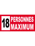 18 personnes maximum - 10X4.5cm - Sticker/autocollant