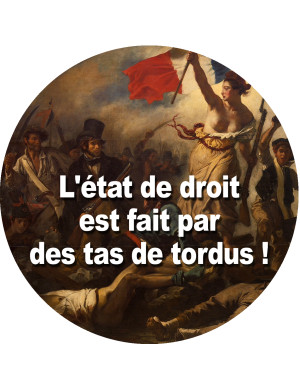 L'État de droit (15x15cm) - Sticker/autocollant