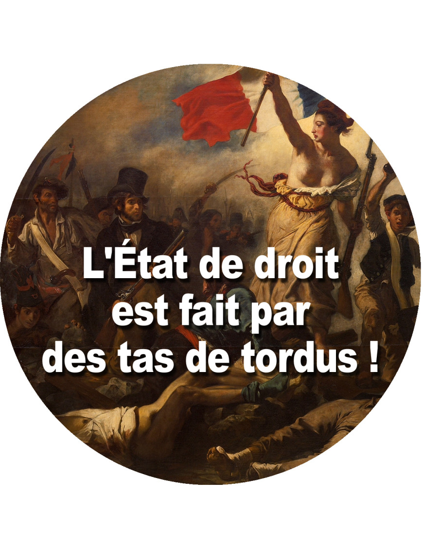 L'État de droit (10x10cm) - Sticker/autocollant