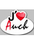 j'aime Auch - 15x11cm - Sticker/autocollant