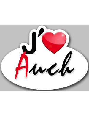 j'aime Auch - 5x3.7cm - Sticker/autocollant