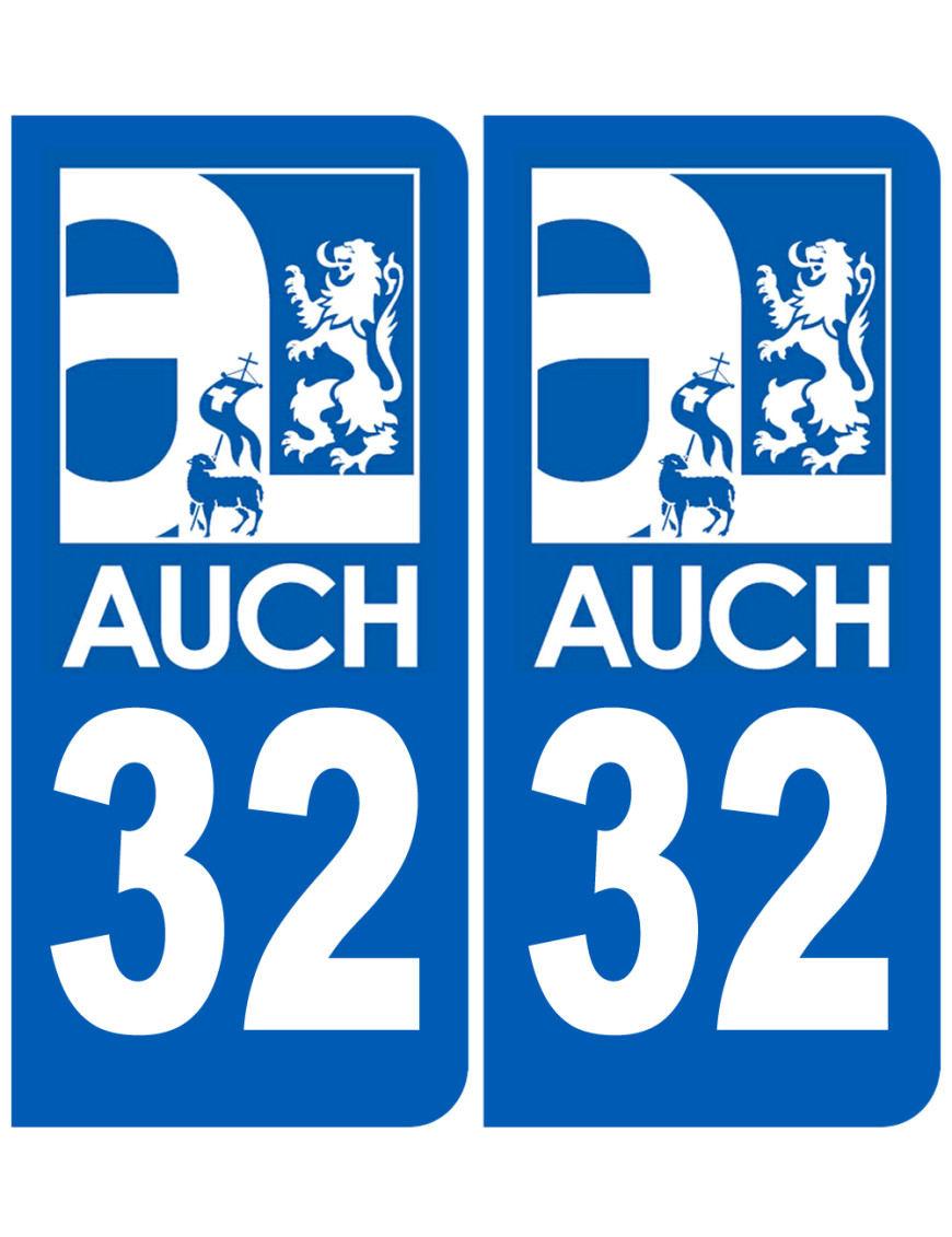 immatriculation Auch 32 - Sticker/autocollant