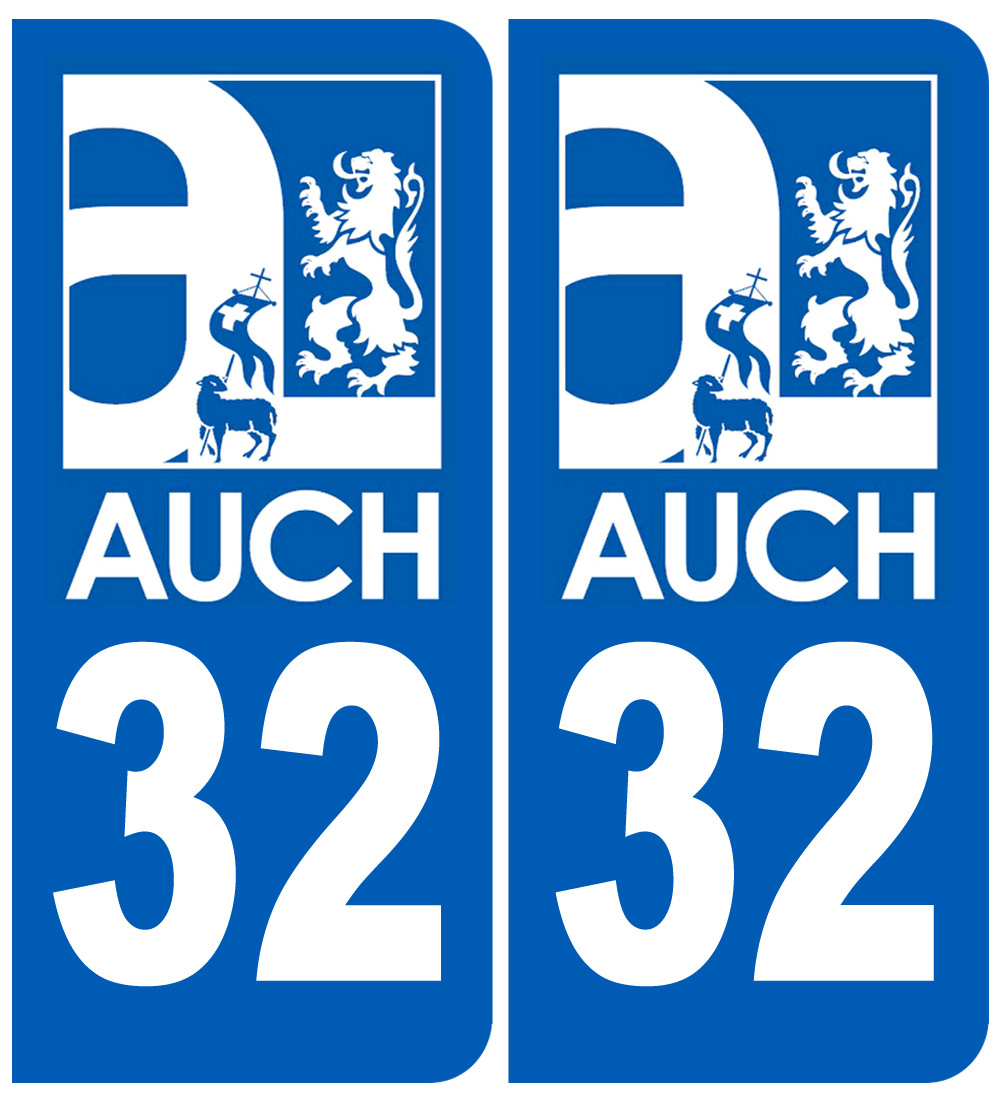 immatriculation Auch 32 - Sticker/autocollant