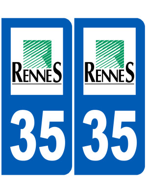 immatriculation Rennes 35 - Sticker/autocollant