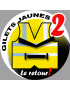 Gilets jaunes 2 le retour (20x20cm) - Sticker/autocollant