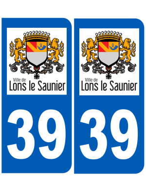 immatriculation Lons-le-Saunier 39 - Sticker/autocollant