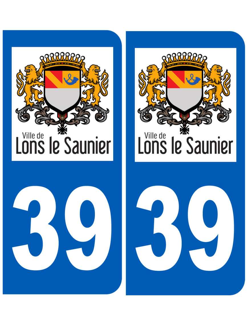 immatriculation Lons-le-Saunier 39 - Sticker/autocollant