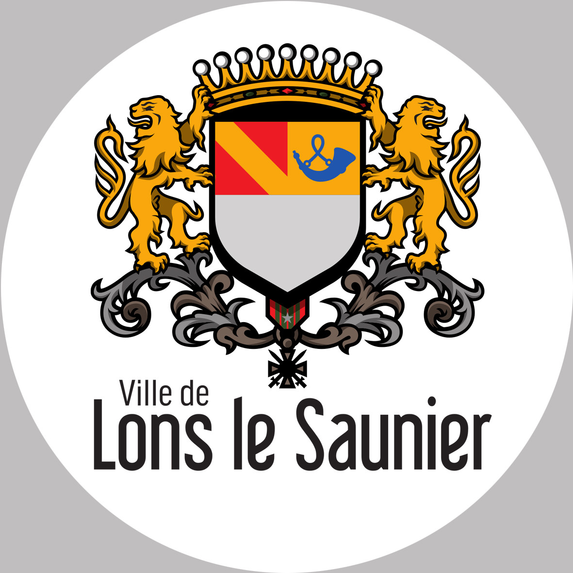 Lons-le-Saunier (5x5cm) - Sticker/autocollant