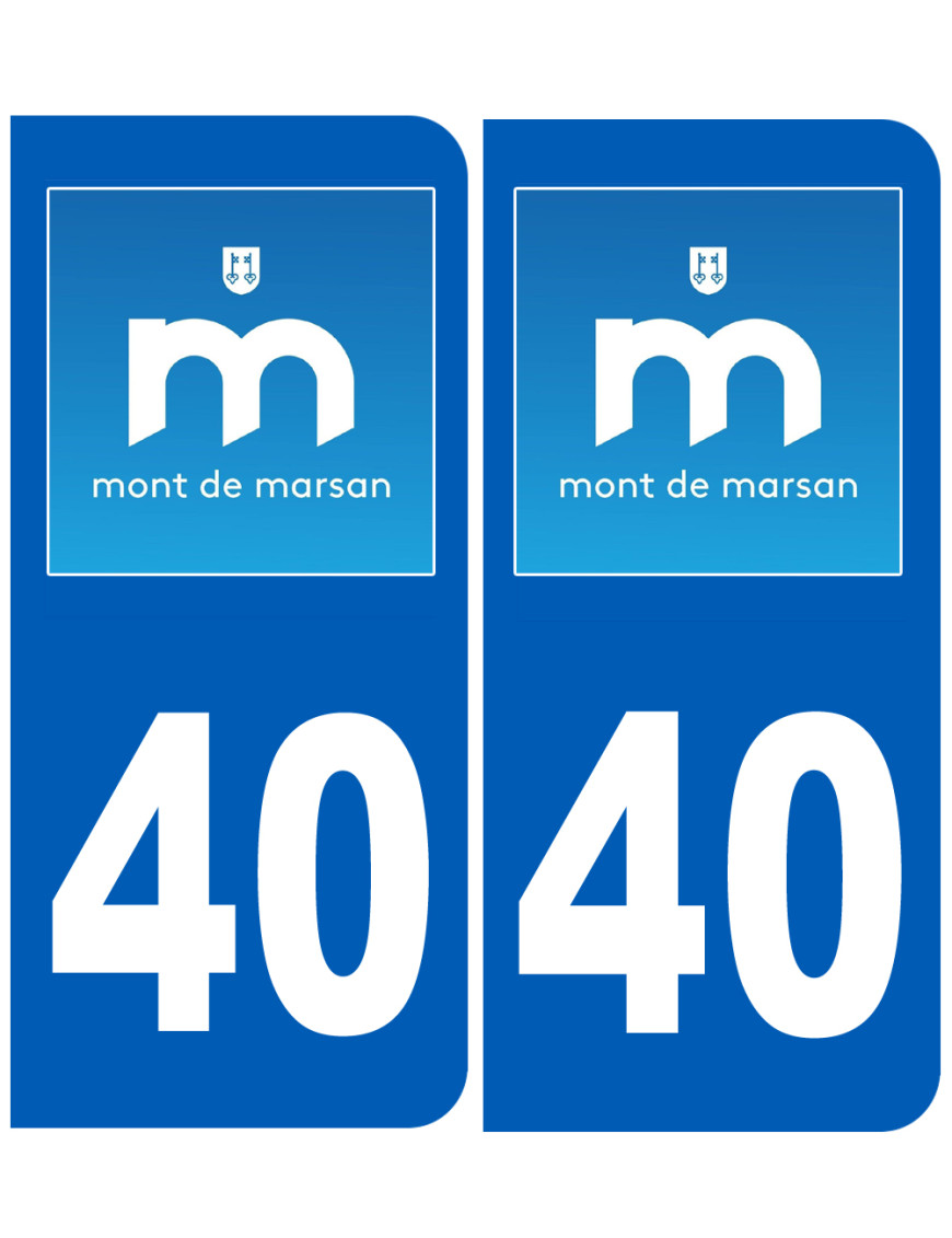 immatriculation Mont-de-Marsan 40 - Sticker/autocollant