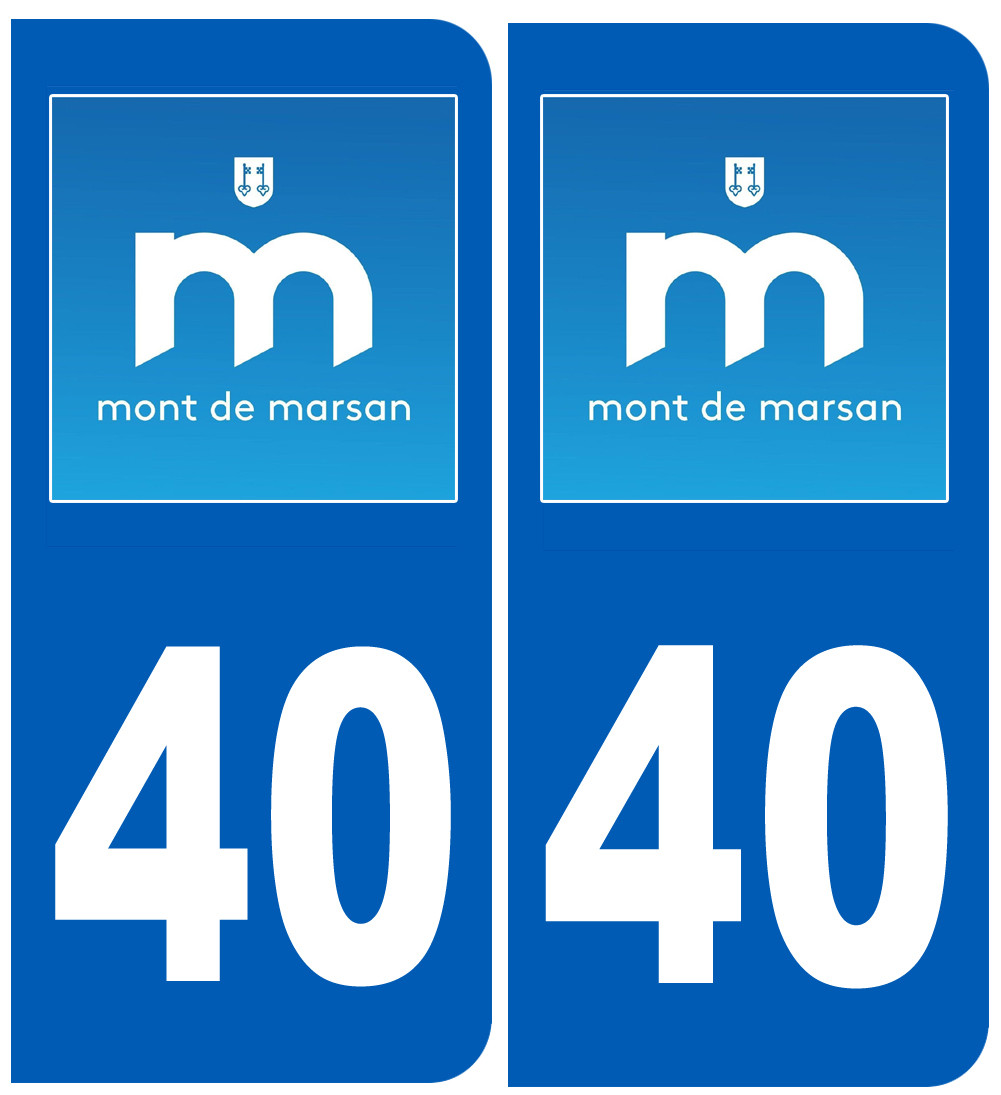 immatriculation Mont-de-Marsan 40 - Sticker/autocollant