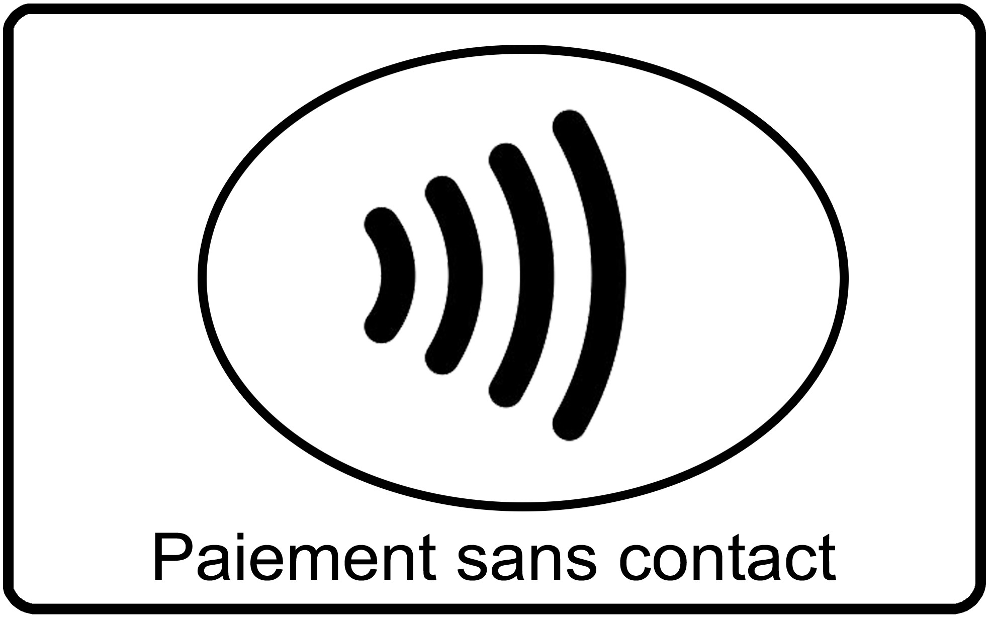 Paiement sans contact - 10x6cm - Sticker/autocollant