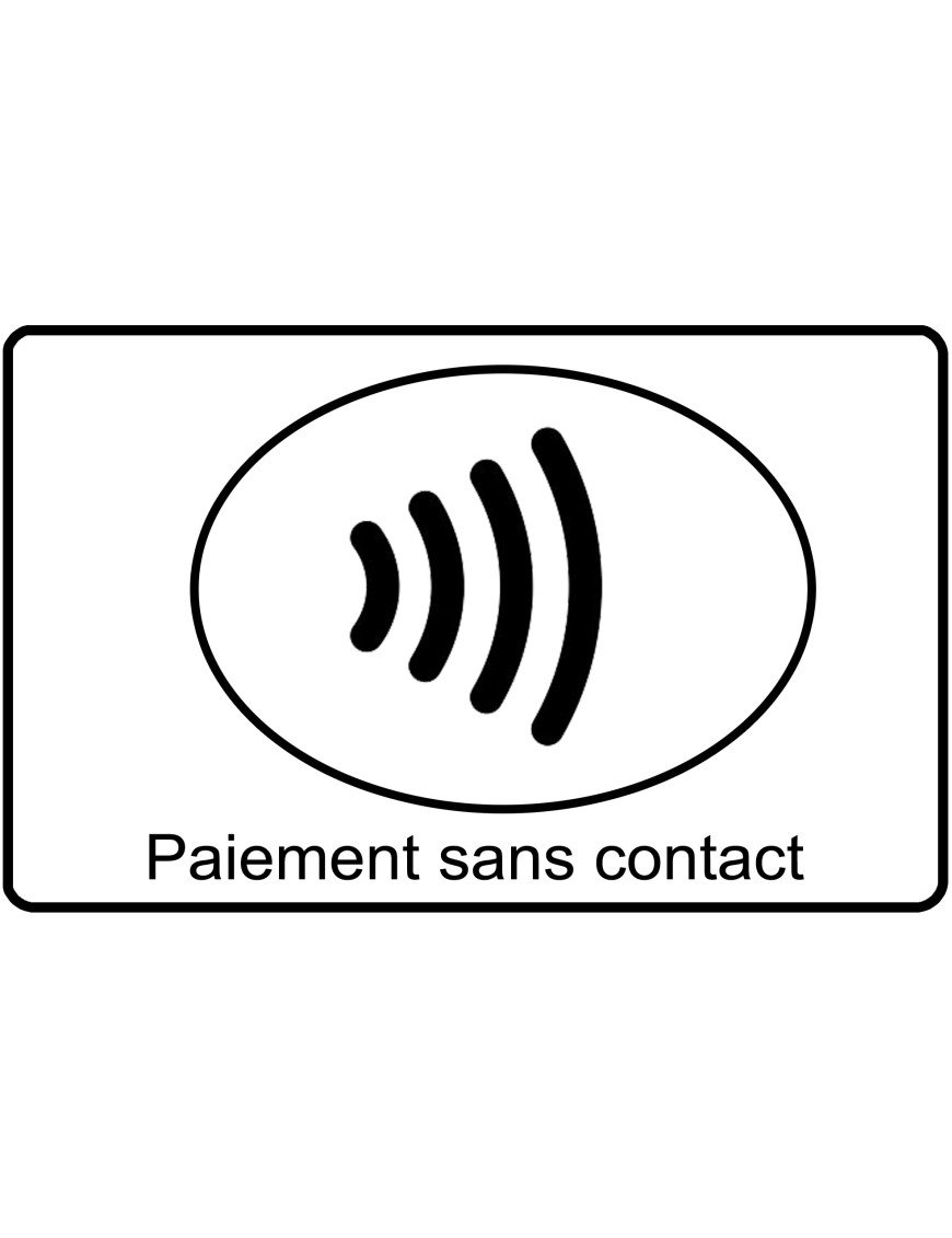 Paiement sans contact - 20x12.3cm - Sticker/autocollant