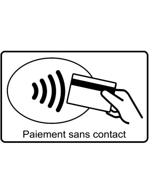 Paiement sans contact carte - 10x6cm - Sticker/autocollant