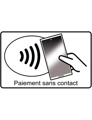 Paiement sans contact smartphone -20x12.3cm - Sticker/autocollant