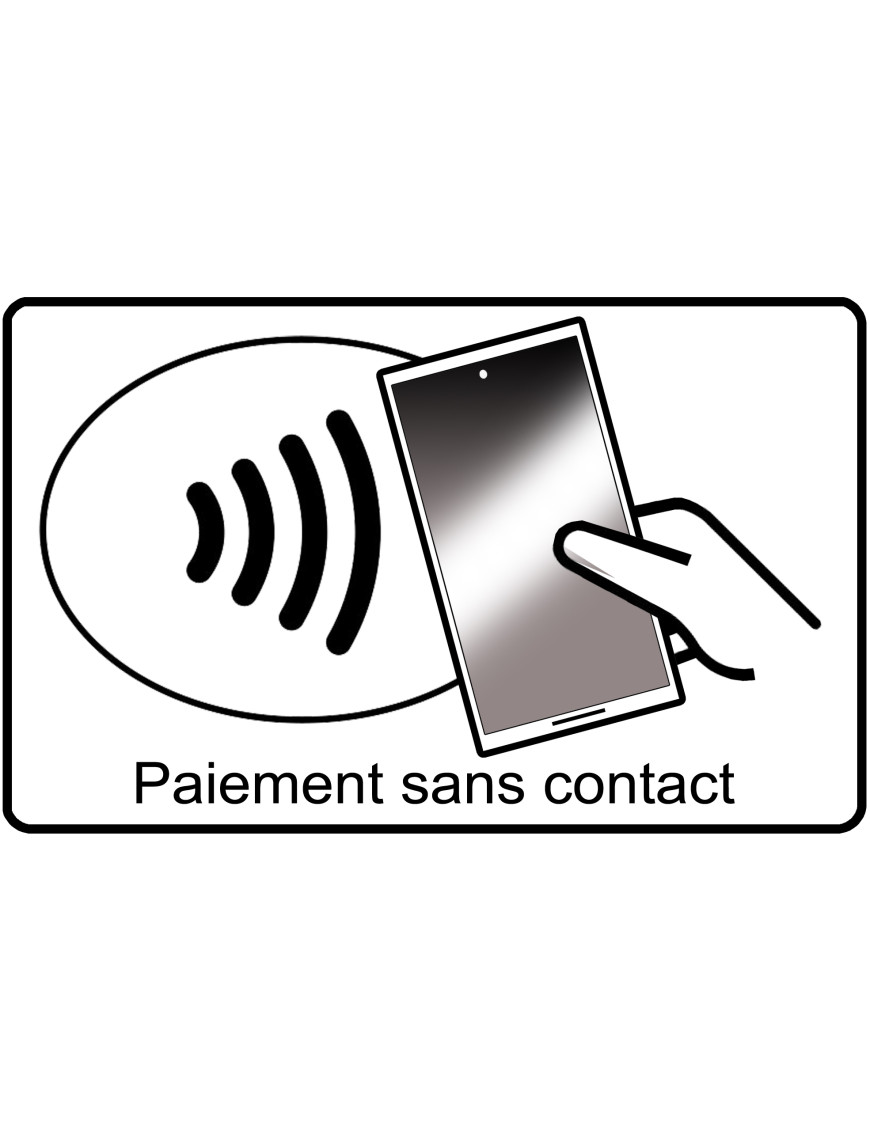 Paiement sans contact smartphone -20x12.3cm - Sticker/autocollant