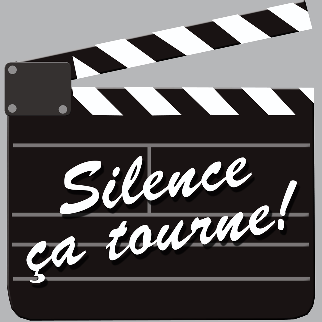 silence ça tourne (20x20cm) - Sticker/autocollant