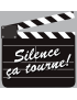 silence ça tourne (10x10cm) - Sticker/autocollant