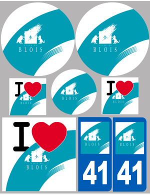 Blois (8 autocollants variés) - Sticker/autocollant