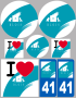 Blois (8 autocollants variés) - Sticker/autocollant