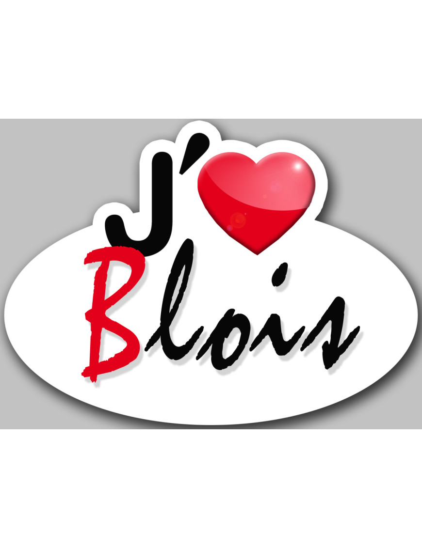 j'aime Blois - 15x11cm - Sticker/autocollant