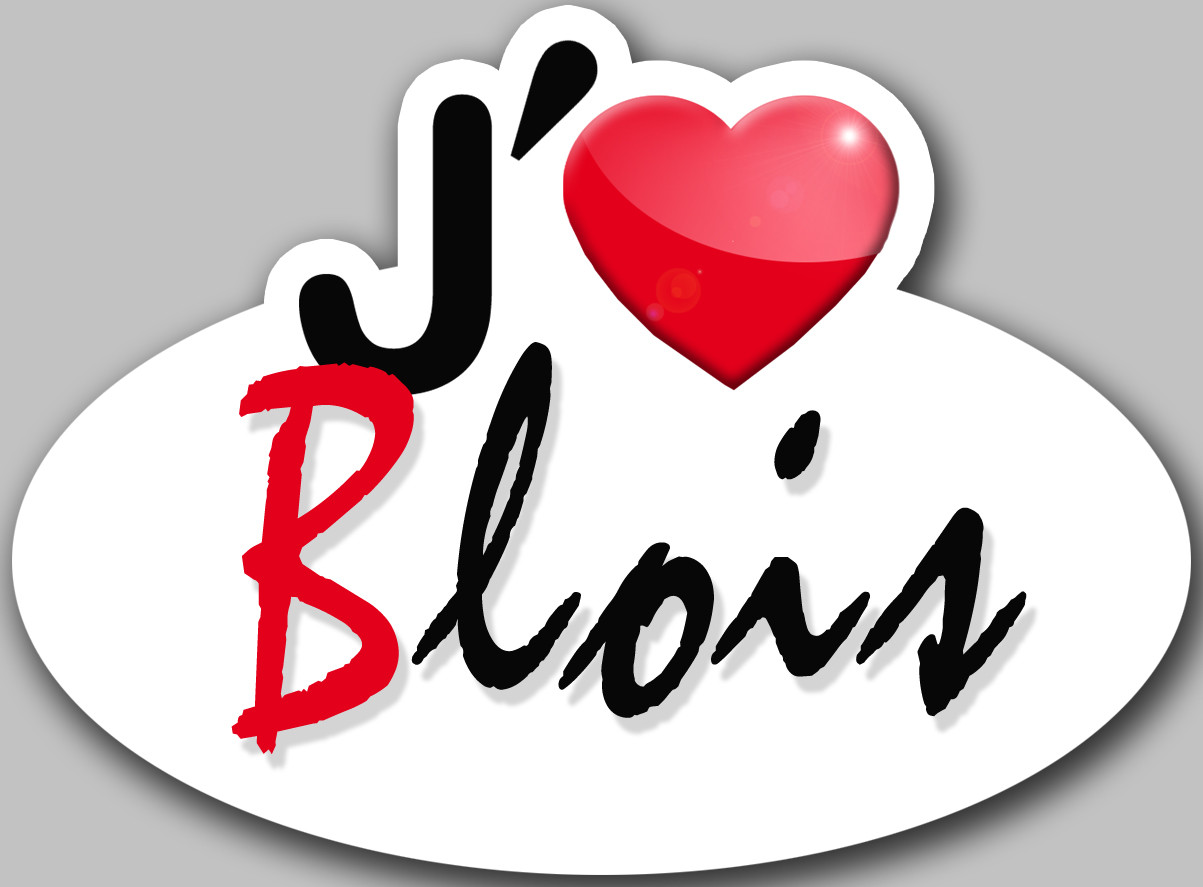 j'aime Blois - 15x11cm - Sticker/autocollant