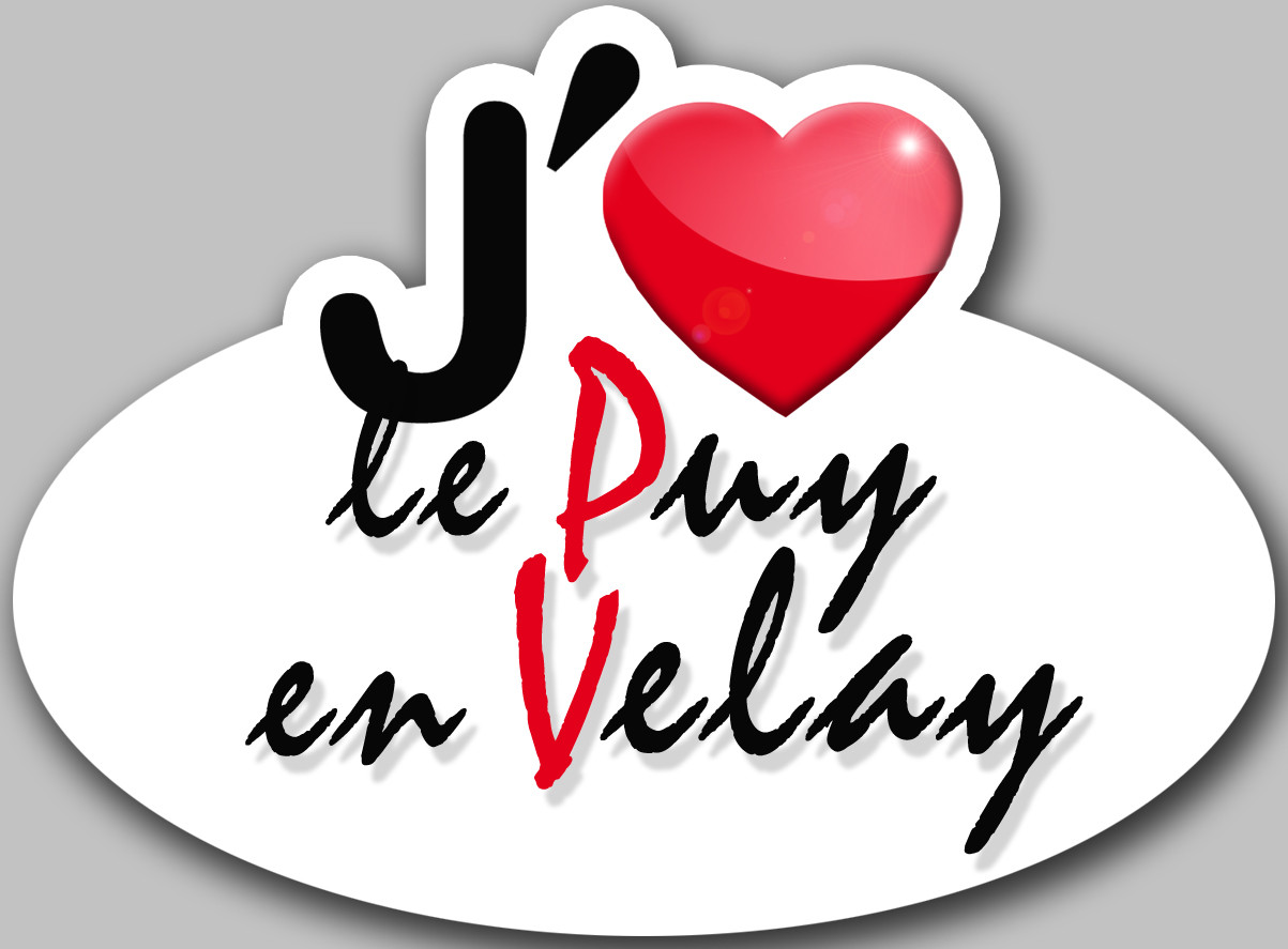 j'aime le Puy-en-Velay (15x11cm) - Sticker/autocollant