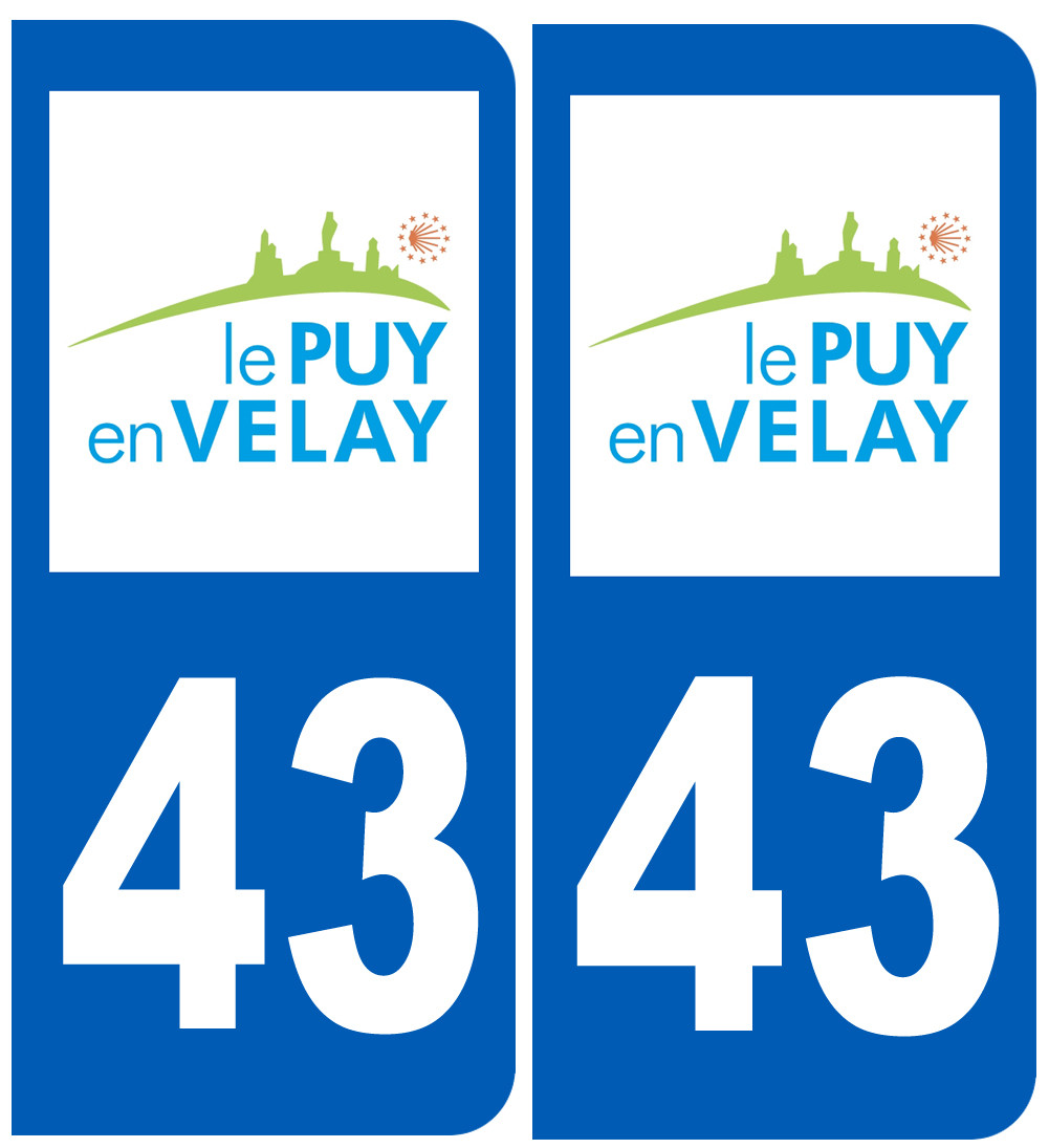 immatriculation Puy-en-Velay 43 - Sticker/autocollant