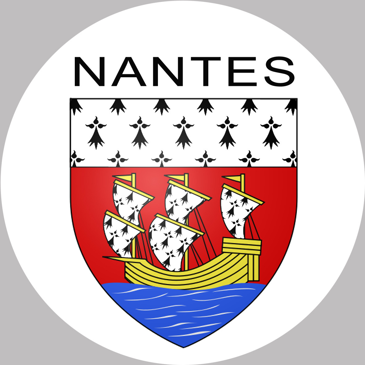 Nantes blason (20x20cm) - Sticker/autocollant