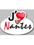 j'aime Nantes (15x11cm) - Sticker/autocollant