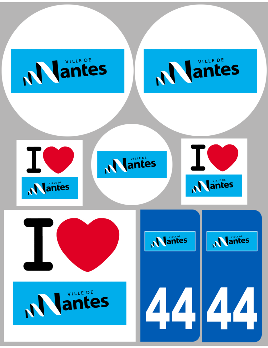 Nantes (8 autocollants variés) - Sticker/autocollant