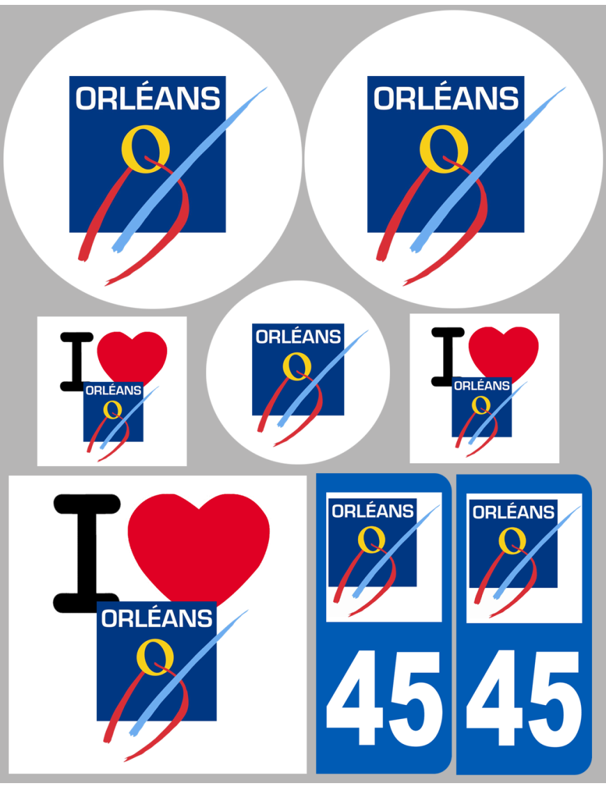 Orléans (8 autocollants variés) - Sticker/autocollant