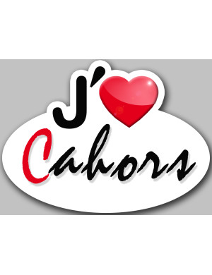 j'aime Cahors (5x3.7cm) - Sticker/autocollant