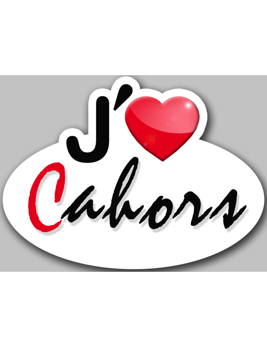 j'aime Cahors (5x3.7cm) - Sticker/autocollant