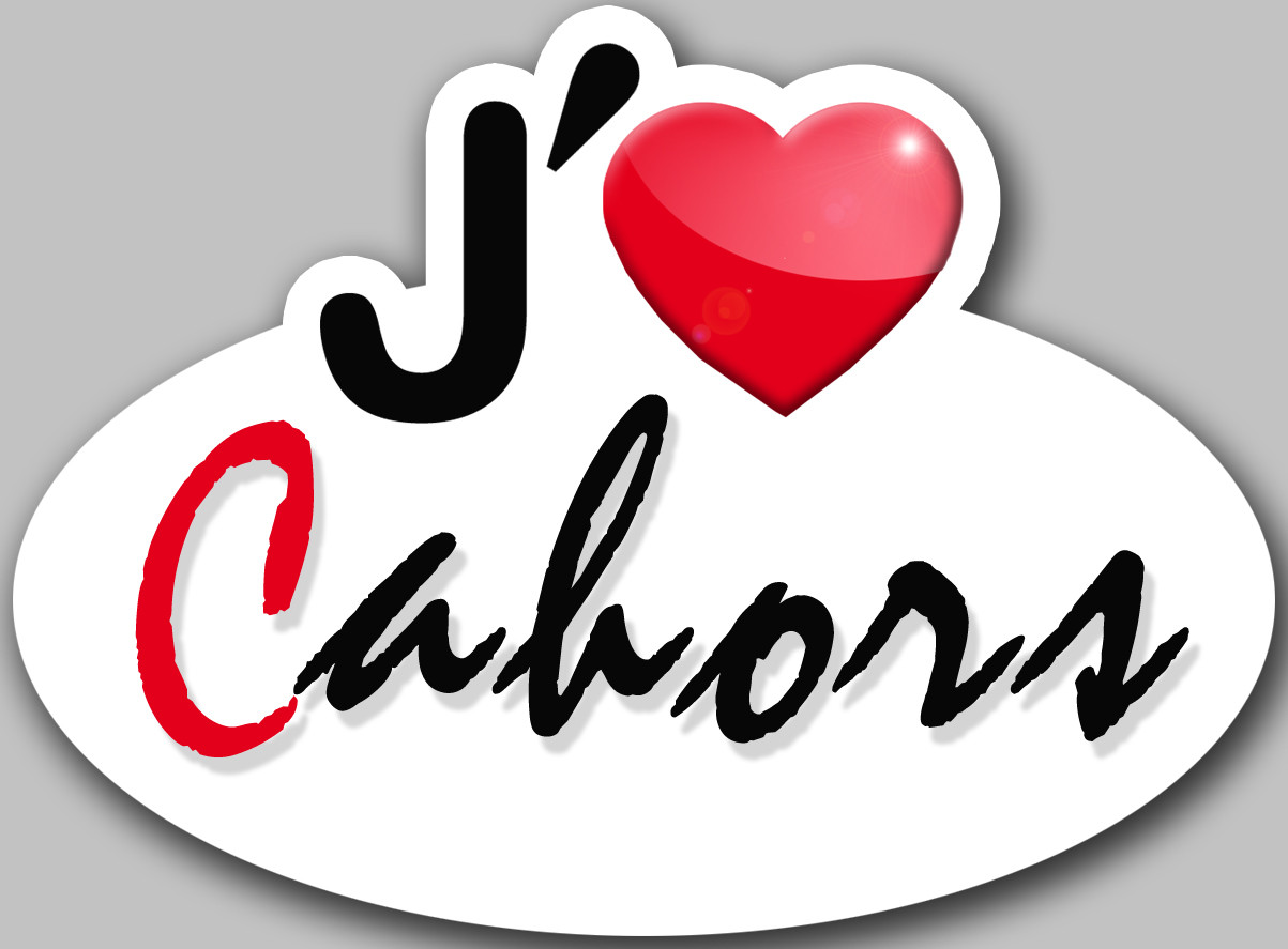 j'aime Cahors (5x3.7cm) - Sticker/autocollant