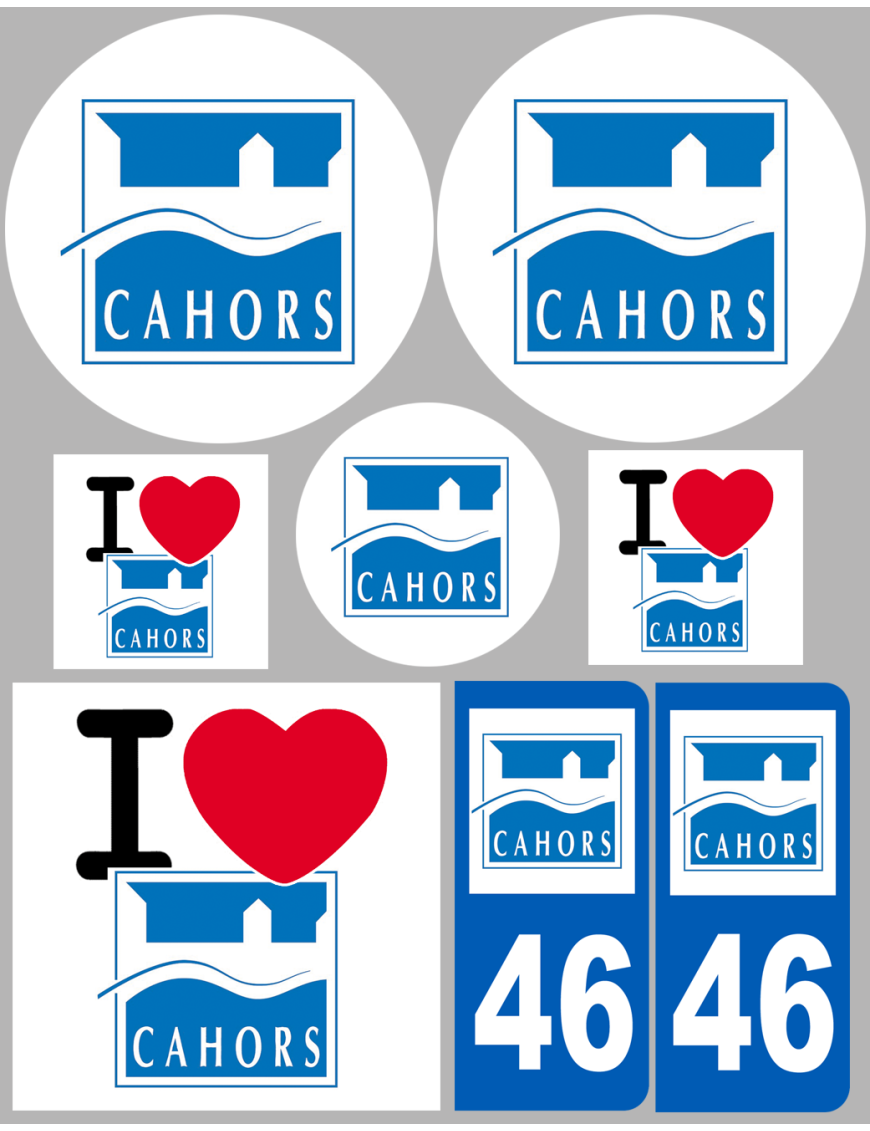 Cahors (8 autocollants variés) - Sticker/autocollant