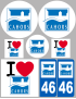 Cahors (8 autocollants variés) - Sticker/autocollant