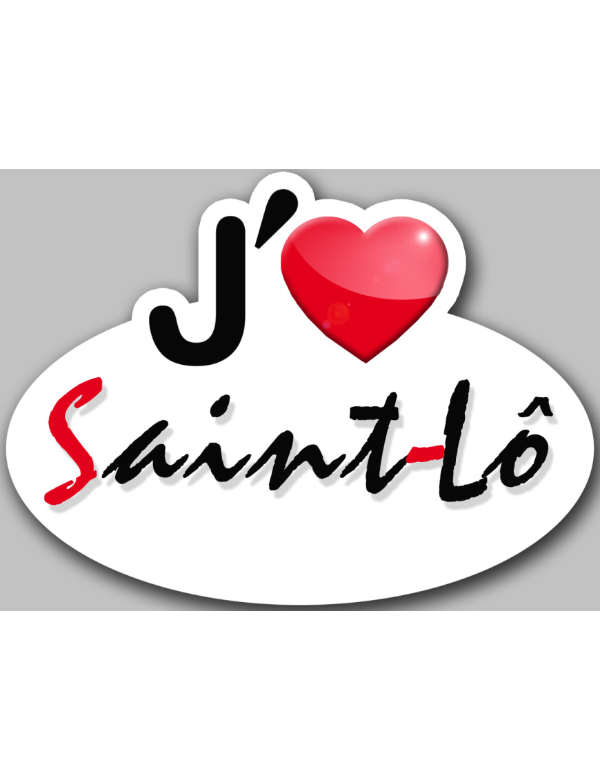 j'aime Saint-Lô (15x11cm) - Sticker/autocollant